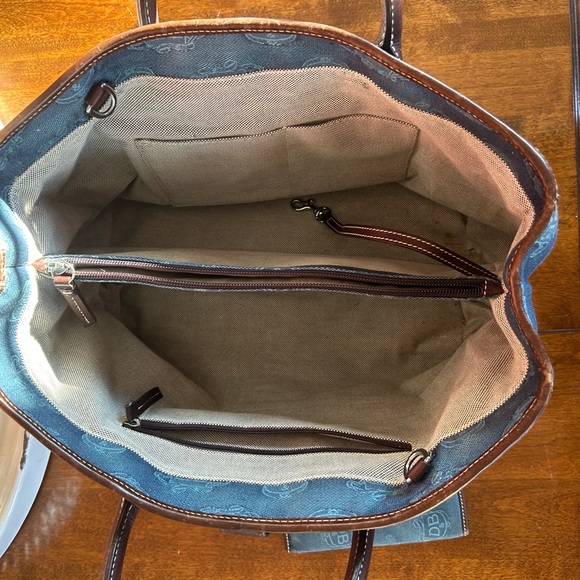 Dooney and Burke Denim & Brown Bag - Picture 9 of 16